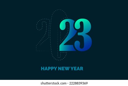 New 2023 Year typography design. 2023 numbers logotype illustration
