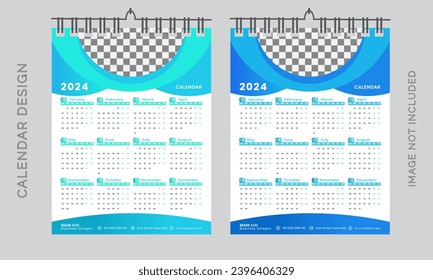 new 2024 year calendar design template