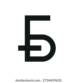 New 2026 graphical symbol for Belarusian ruble. Belarus ruble currency vector symbol.