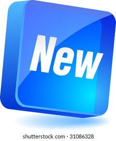 New 3d icon. Vector illustration.