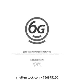 new 6th generation mobile network logotype. vector 6G icon isolated on white background. wireless high speed connection sign. telecommunications standard of faster Internet