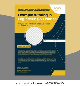 New A4 size tutor flyer design template