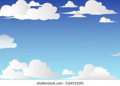 New Abstrack Backgorunds of Cloud, with Blue and White Colour - EPS 10