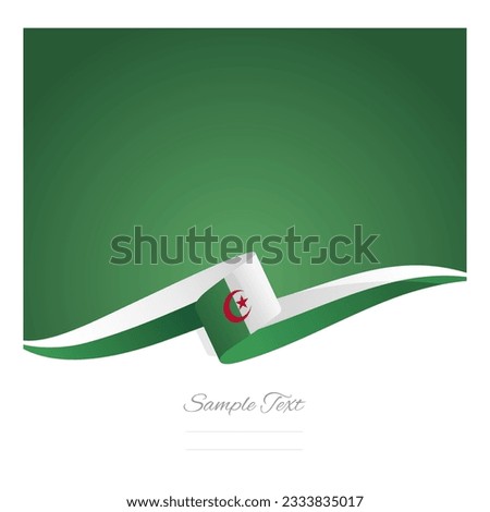 New abstract Algeria flag ribbon