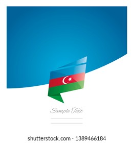 New abstract Azerbaijan flag origami blue background vector