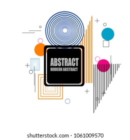 new abstract background banner sticker label web illustration with modern geometric polygonal outline colorful design vector