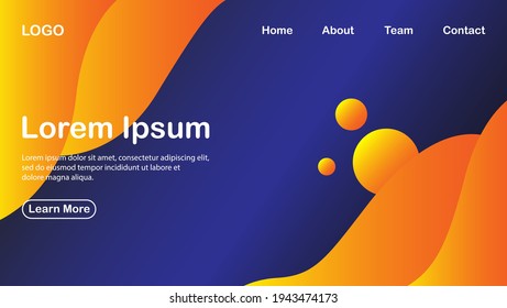 Nuevo fondo abstracto con efecto líquido con color naranja y efecto azul, protector premium 