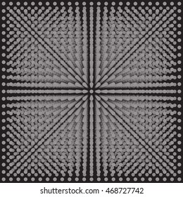 New abstract background of receding and intersecting points.