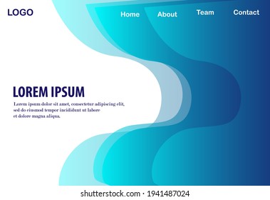 New abstract background with wave shape, premium vektor 