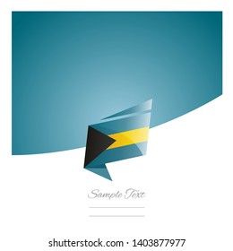 New abstract Bahamas flag origami blue background vector