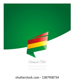 New abstract Bolivia flag origami green background vector