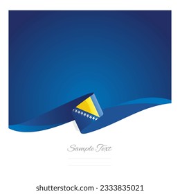 New abstract Bosnia and Herzegovina flag ribbon