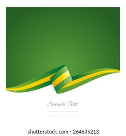 New abstract Brazil flag ribbon