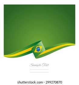 New abstract Brazil flag ribbon