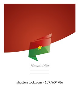 New abstract Burkina Faso flag origami red background vector