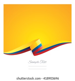 New abstract Colombia flag ribbon