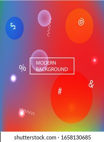 New abstract colorful background. Colorful backdrop with colored bubbles and white shapes. Vector illustration vintage. Blue trendy soft blurred forms and elegant smooth blend.