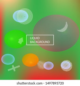 New abstract colorful background. Clean backdrop with colored bubbles and white shapes. Vector illustration concept. Green trendy soft blurred forms and elegant smooth blend.