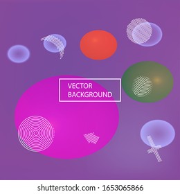 New abstract colorful background. Clean backdrop with colored bubbles and white shapes. Vector illustration texture. Pink trendy soft blurred forms and elegant smooth blend.