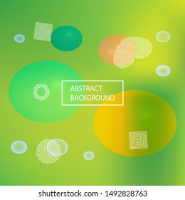 New abstract colorful background. Creative backdrop with colored bubbles and white shapes. Vector illustration theme. Green trendy soft blurred forms and elegant smooth blend.