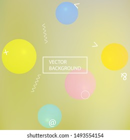 New abstract colorful background. Creative backdrop with colored bubbles and white shapes. Vector illustration layout. Yellow trendy soft blurred forms and elegant smooth blend.
