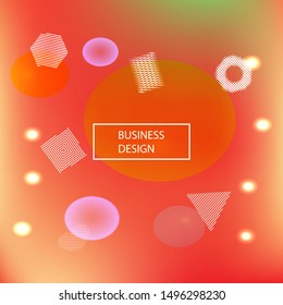 New abstract colorful background. Creative backdrop with colored bubbles and white shapes. Vector illustration flyer. Red trendy soft blurred forms and elegant smooth blend.