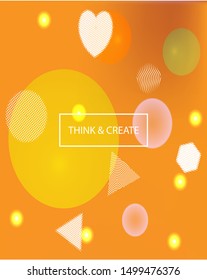 New abstract colorful background. Creative backdrop with colored bubbles and white shapes. Vector illustration texture. Orange trendy soft blurred forms and elegant smooth blend.