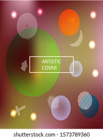 New abstract colorful background. Creative backdrop with colored bubbles and white shapes. Vector illustration concept. Green trendy soft blurred forms and elegant smooth blend.