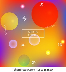 New abstract colorful background. Flat backdrop with colored bubbles and white shapes. Vector illustration pastel. Yellow trendy soft blurred forms and elegant smooth blend.