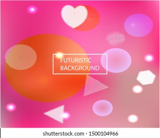 New abstract colorful background. Futuristic backdrop with colored bubbles and white shapes. Vector illustration concept. Pink trendy soft blurred forms and elegant smooth blend.