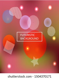 New abstract colorful background. Light backdrop with colored bubbles and white shapes. Vector illustration layout. Pink trendy soft blurred forms and elegant smooth blend.
