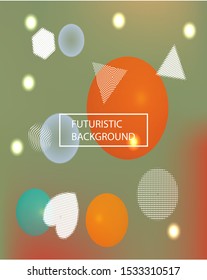 New abstract colorful background. Light backdrop with colored bubbles and white shapes. Vector illustration flyer. Green trendy soft blurred forms and elegant smooth blend.