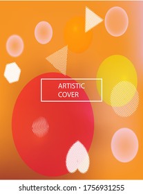 New abstract colorful background. Original backdrop with colored bubbles and white shapes. Vector illustration vintage. Blue trendy soft blurred forms and elegant smooth blend.