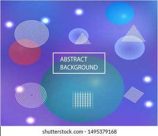 New abstract colorful background. Vector illustration concept. Fluid backdrop with colored bubbles and white shapes. Violet trendy soft blurred forms and elegant smooth blend.