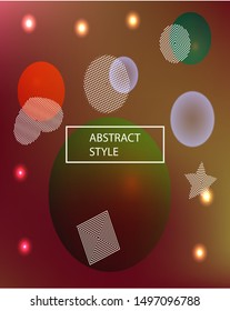New abstract colorful background. Vector illustration theme. Futuristic backdrop with colored bubbles and white shapes. Red trendy soft blurred forms and elegant smooth blend.