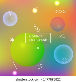 New abstract colorful background. Vector illustration texture. Creative backdrop with colored bubbles and white shapes. Orange trendy soft blurred forms and elegant smooth blend.