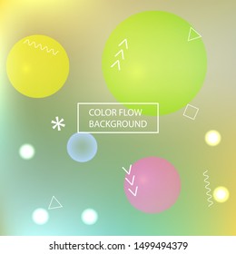 New abstract colorful background. Vector illustration art. Clean backdrop with colored bubbles and white shapes. Green trendy soft blurred forms and elegant smooth blend.