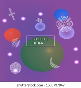 New abstract colorful background. Vector illustration texture. Fresh backdrop with colored bubbles and white shapes. Violet trendy soft blurred forms and elegant smooth blend.