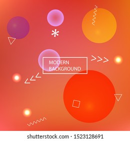 New abstract colorful background. Vector illustration texture. Clean backdrop with colored bubbles and white shapes. Red trendy soft blurred forms and elegant smooth blend.
