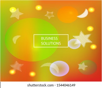 New abstract colorful background. Vector illustration vintage. Futuristic backdrop with colored bubbles and white shapes. Blue trendy soft blurred forms and elegant smooth blend.