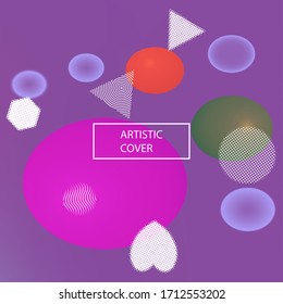 Nuevo fondo colorido abstracto. Diseño de ilustración vectorial. Limpie el fondo con burbujas de colores y formas blancas. Formas nítidas y suaves de diseño rosa y una elegante mezcla suave.