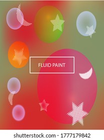 Nuevo fondo colorido abstracto. Diseño de ilustración vectorial. Fondo mínimo con burbujas de colores y formas blancas. Forma azul de diseño suave y borrosa y elegante mezcla suave.