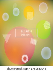 New abstract colorful background. Vector illustration concept. Commercial backdrop with colored bubbles and white shapes. Pink trendy soft blurred forms and elegant smooth blend.