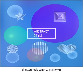 New abstract colorful background. Vibrant backdrop with colored bubbles and white shapes. Vector illustration art. Blue trendy soft blurred forms and elegant smooth blend.