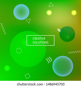 New abstract colourful background. Creative backdrop with simple muffled colors. Vector illustration vintage. Green trendy soft blurred colors and elegant smooth blend.