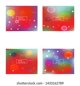 New abstract colourful background Minimal backdrop with bright rainbow colors. Vector illustration art. Red trendy soft blurred colors and elegant smooth blend.