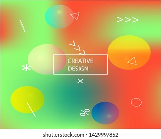 New abstract colourful background Vector illustration layout. Dynamic backdrop with bright rainbow colors. Green trendy soft blurred colors and elegant smooth blend.