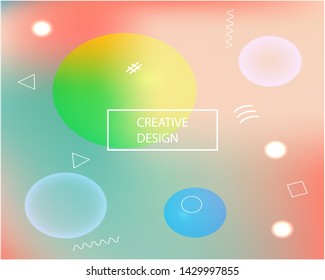 New abstract colourful background Vector illustration pastel. Fluid backdrop with bright rainbow colors. Pink trendy soft blurred colors and elegant smooth blend.