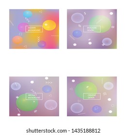New abstract colourful background Vector illustration pastel. Flat backdrop with bright rainbow colors. Violet trendy soft blurred colors and elegant smooth blend.