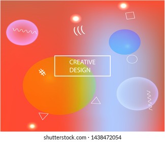 New abstract colourful background Vector illustration concept. Minimal backdrop with bright rainbow colors. Red trendy soft blurred colors and elegant smooth blend.